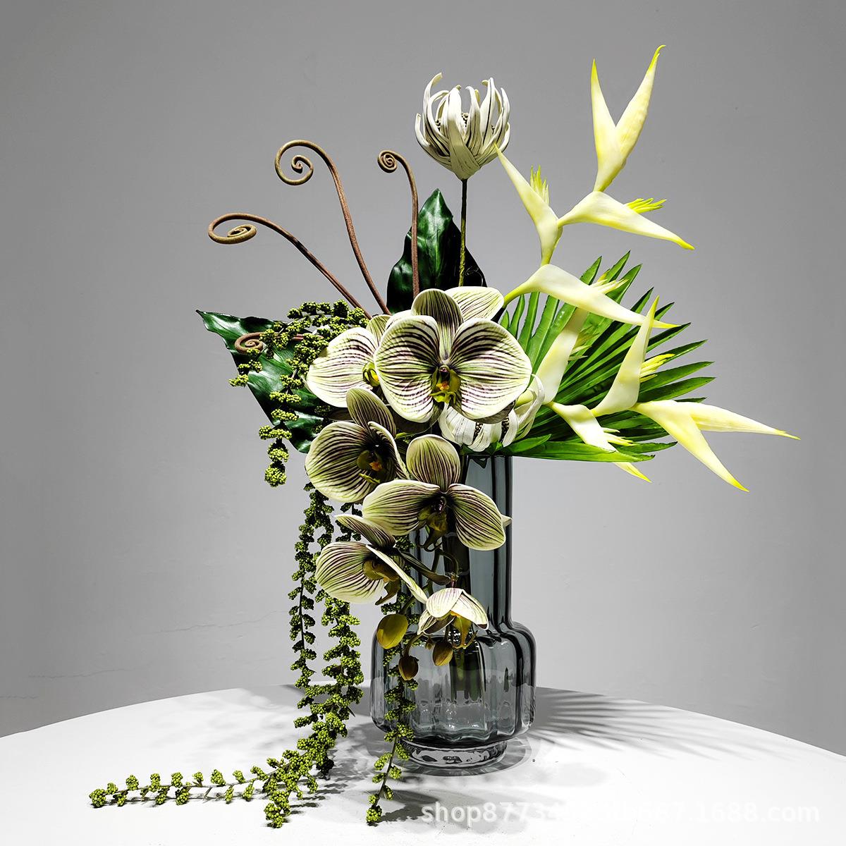 现代轻奢室内餐厅高端绢花花卉摆件仿真花电视柜客厅家居软装摆设