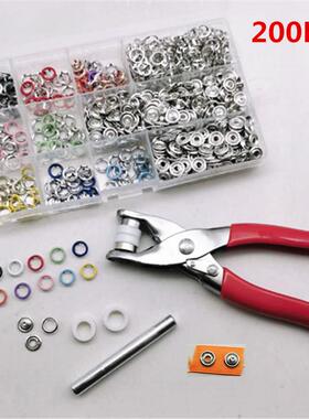 200套9.5MM10色五爪扣子空心彩色五抓扣铜金属儿童纽扣 供跨境