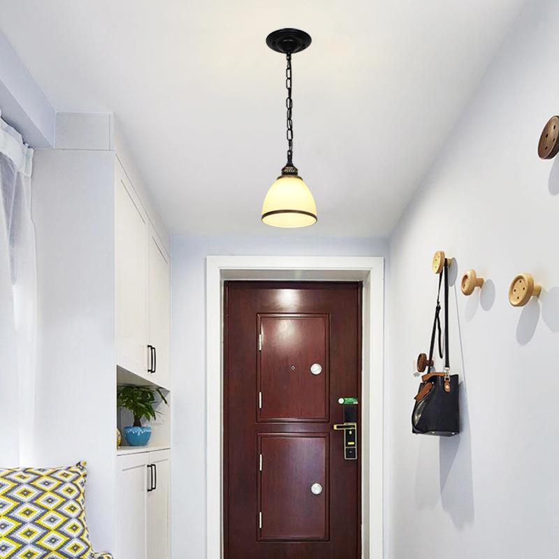 单头吊灯入户灯玄关走廊装饰灯具美式复古创意艺术1头吊欧式简约