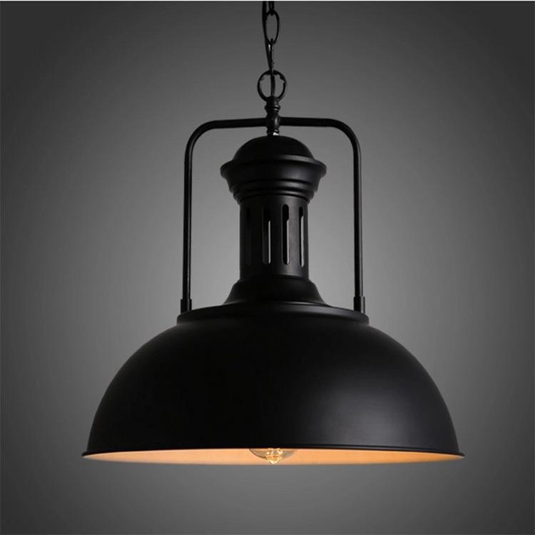 loft工业风吊灯复古怀旧餐厅服装店火锅店铁艺酒吧台led锅盖吊灯