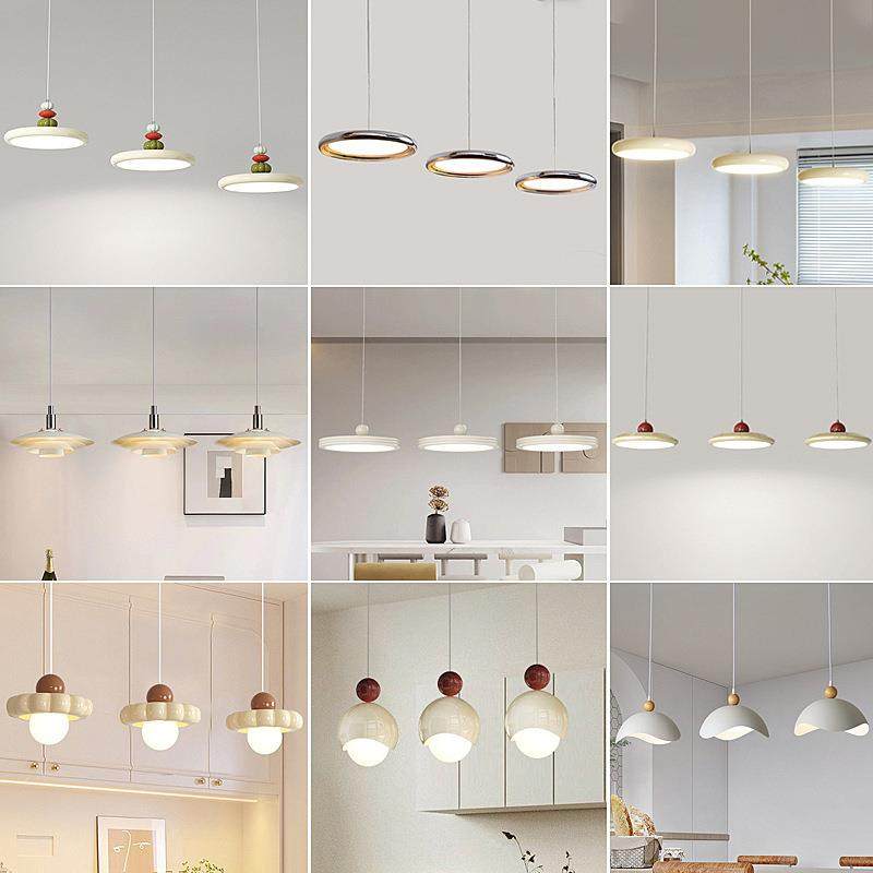 餐厅吊灯三头飞碟流行法式奶油风餐桌灯护眼现代简约创意岛台灯具,家装灯饰光源,智能吊灯,淘宝优惠券,粉丝福利购,淘宝优惠卷