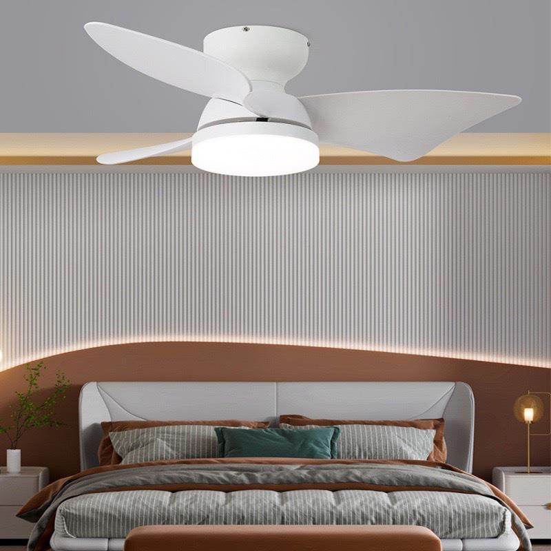 全光谱护眼餐厅灯大风力吊扇灯中古风卧室书房电扇一体吸顶风扇灯