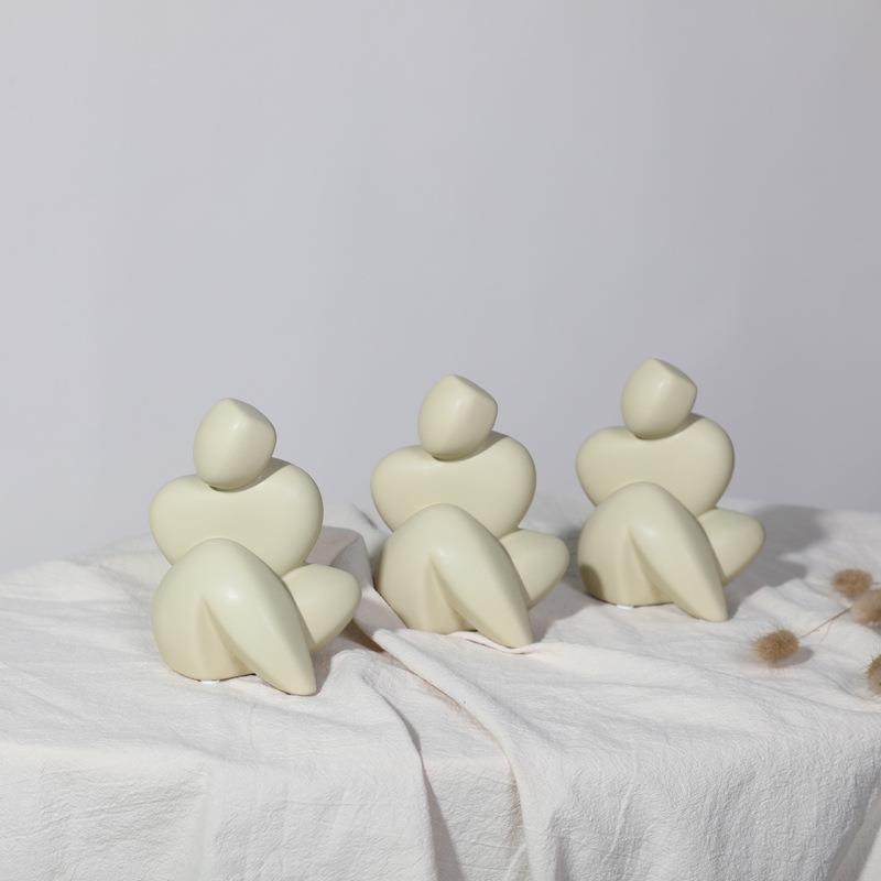 北欧抽象艺术人物陶瓷摆件创意客厅电视柜玄关办公室桌面软装饰品,橡塑材料及制品,工业陶瓷,淘宝优惠券,粉丝福利购,淘宝优惠卷