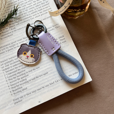 可爱小猫咪定制汽车钥匙扣日系Eminette钥匙圈装饰包挂件情侣礼物