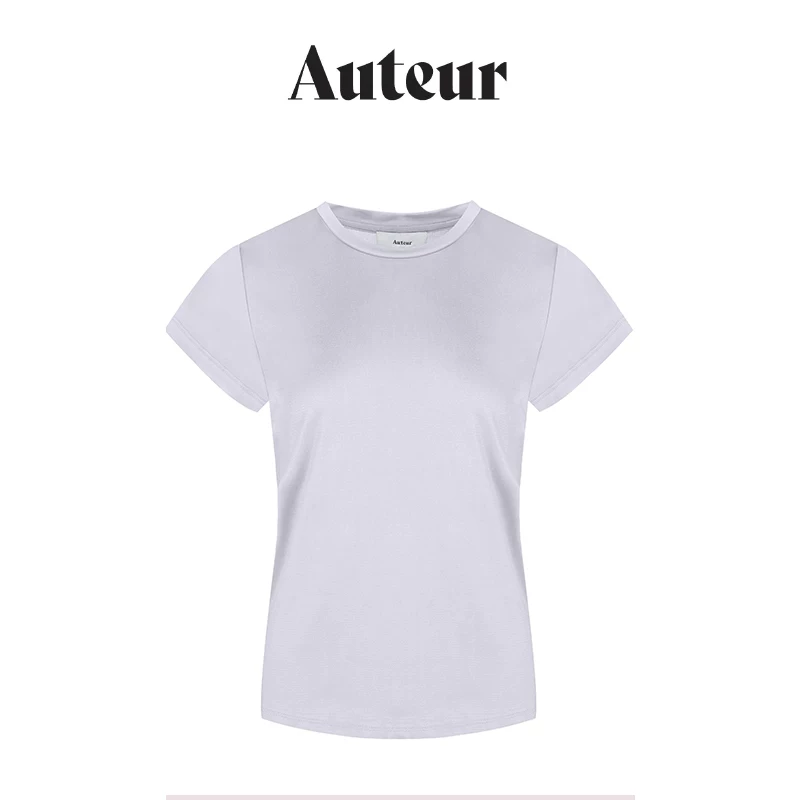 Дизайнерский топ короткими рукавами AUTEUR Studio из вязанного трикотажа Draped Tee