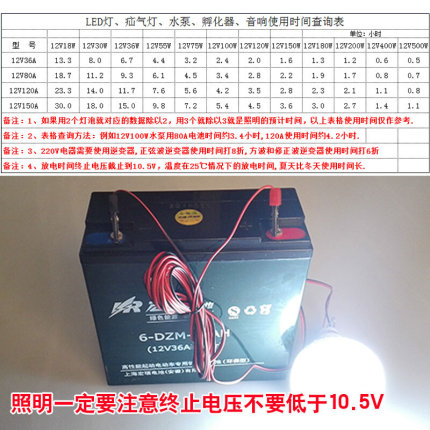 12V伏干电瓶照明水泵12v36安80ah120大容量150A孵化器专用蓄电池