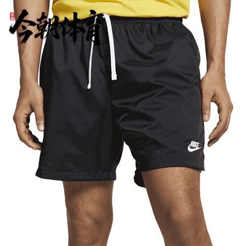 NIKE耐克 男子运动休闲篮球刺绣训练宽松透气五分短裤 AR2383-010