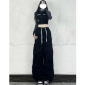 XXBUNI美式 甜辣jazz跳舞爵士舞蹈上衣 新款 辣妹撞色长袖 t恤女秋季