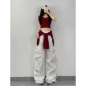 女白色薄款 速干裤 工装 XXBUNI爵士跳舞裤 裤 夏季 收腰休闲运动长裤 子