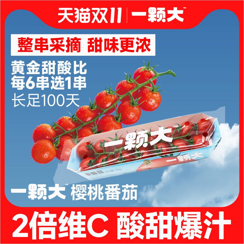 【一颗大】串收樱桃番茄水果西红柿千禧小番茄新鲜自然熟非圣女果怎么看?