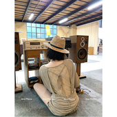 辣妹镂空后背性感长袖 性感上衣nis潮 显瘦薄款 t恤2025早秋新款 修身