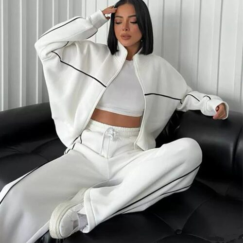 INS欧美运动服卫衣长裤套装女 hoodie pants tracksuit set women