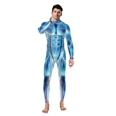 tattoo mens compression -shirts long wolf dragon sportswear