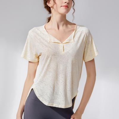 Yoga clothing tops for women high-end loose belly-covering