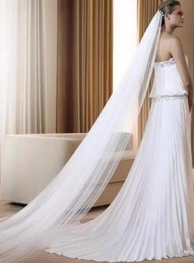 comb iron with veil yarn plain trailing long three-layer