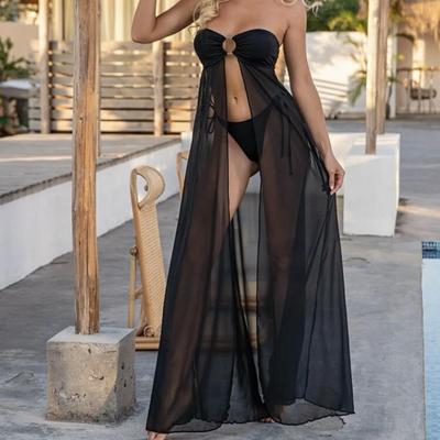 hot sale sexy split long sleeping dress super elastic