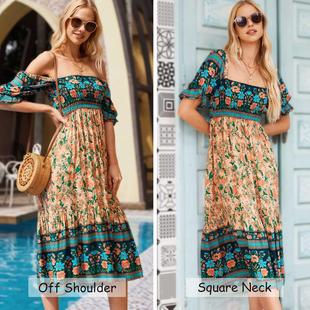 Women's elegant short sleeve holiday dress