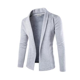 Sweater Knitted Simple Jacket Slim Mens Cardigan