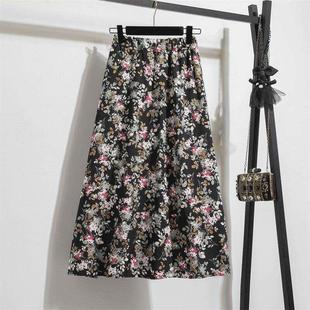 skirt womens thin long Floral petite floral