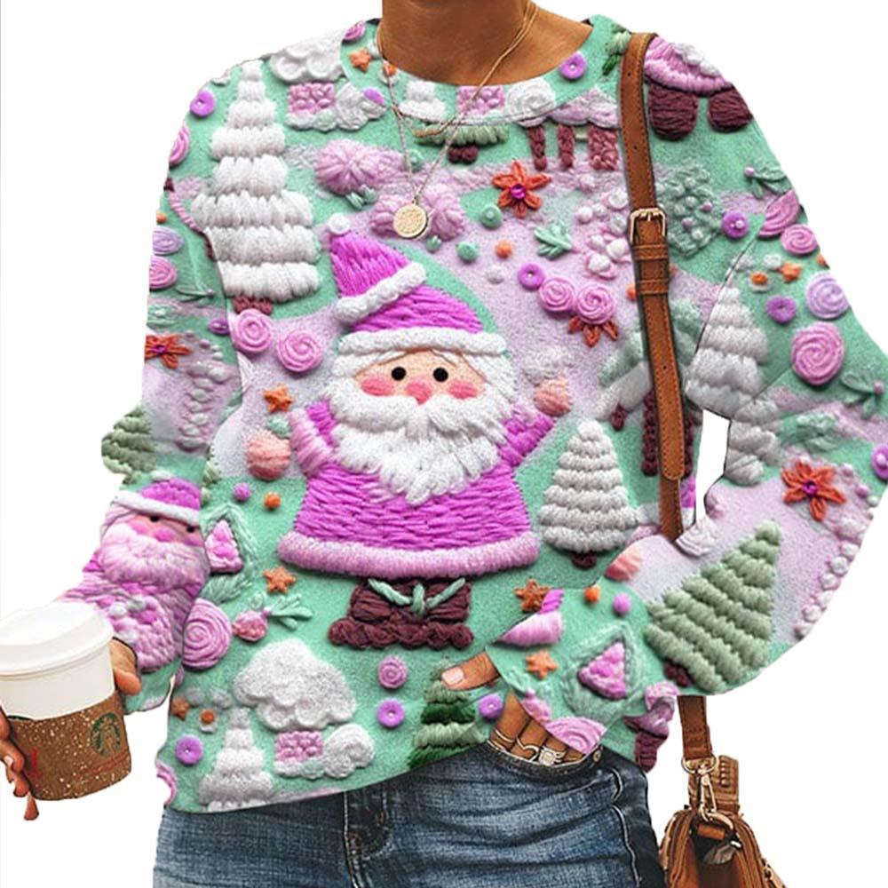 clothes women autumn pullover casual neck round long tees