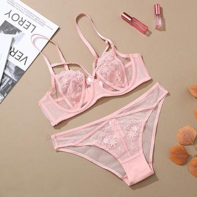 bra transparent sexy gathered chest small chest big womens