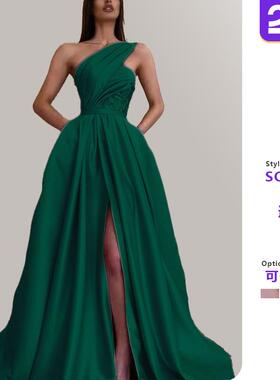 women for gown evening dress long dress off-shoulder slit