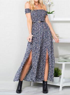 sexy strapless beach summer dress vintage sundress bohemian