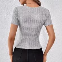 womens textured tops solid loose casual tshirts tee blouses