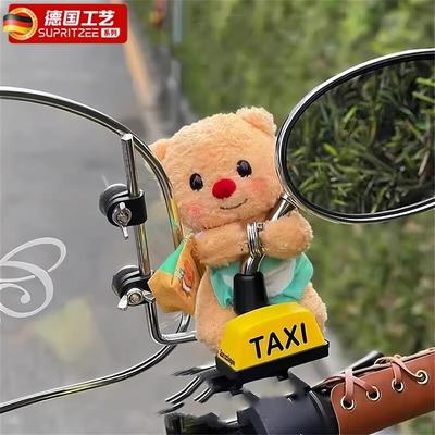 电动车装饰公仔小熊可爱卡通玩偶磁吸后视镜2025新款电瓶车小配件