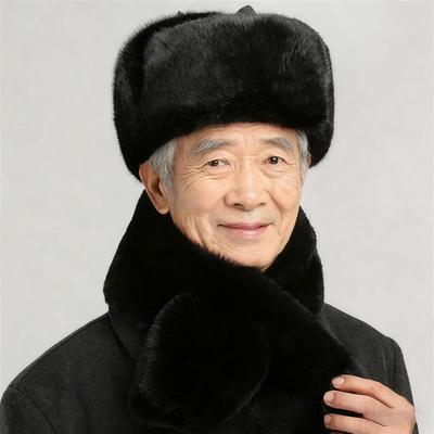 雷锋帽男款老年人帽子爷爷冬季老人棉帽爸爸东北防寒护耳加厚保暖