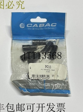 10 件装 Cabac 针连接器压接片 PC10 10mm2 Cembre ANE2-P12