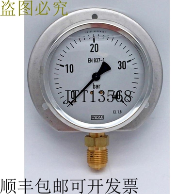 WIKA 113.53.100 液压表 40 Bar G 1/2NPT B 甘油