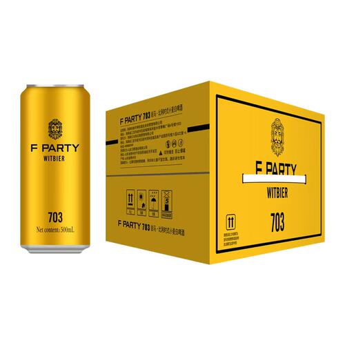 F PAPTY703比利时啤酒500ml*12罐麦汁12度精酿酒精4.8度