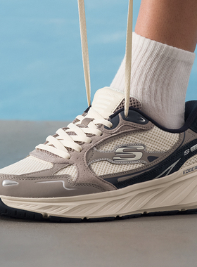 Skechers斯凯奇官方旗舰EDGERIDE男子绑带运动鞋缓震正品跑步鞋