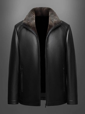 皮毛一体貂内胆皮貂真皮皮衣