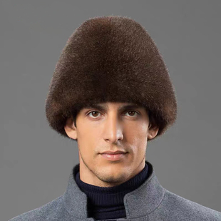 正宗进口野生海龙帽子男款整张皮毛绅士帽子海獭严寒保暖地主帽潮