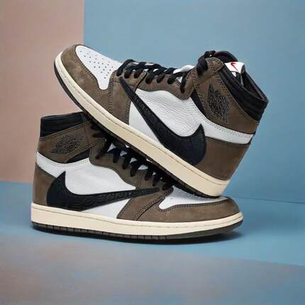 甫田倒钩aj1高帮男鞋aj女鞋黑摩卡棕倒勾莆田中邦aj板鞋子男潮鞋