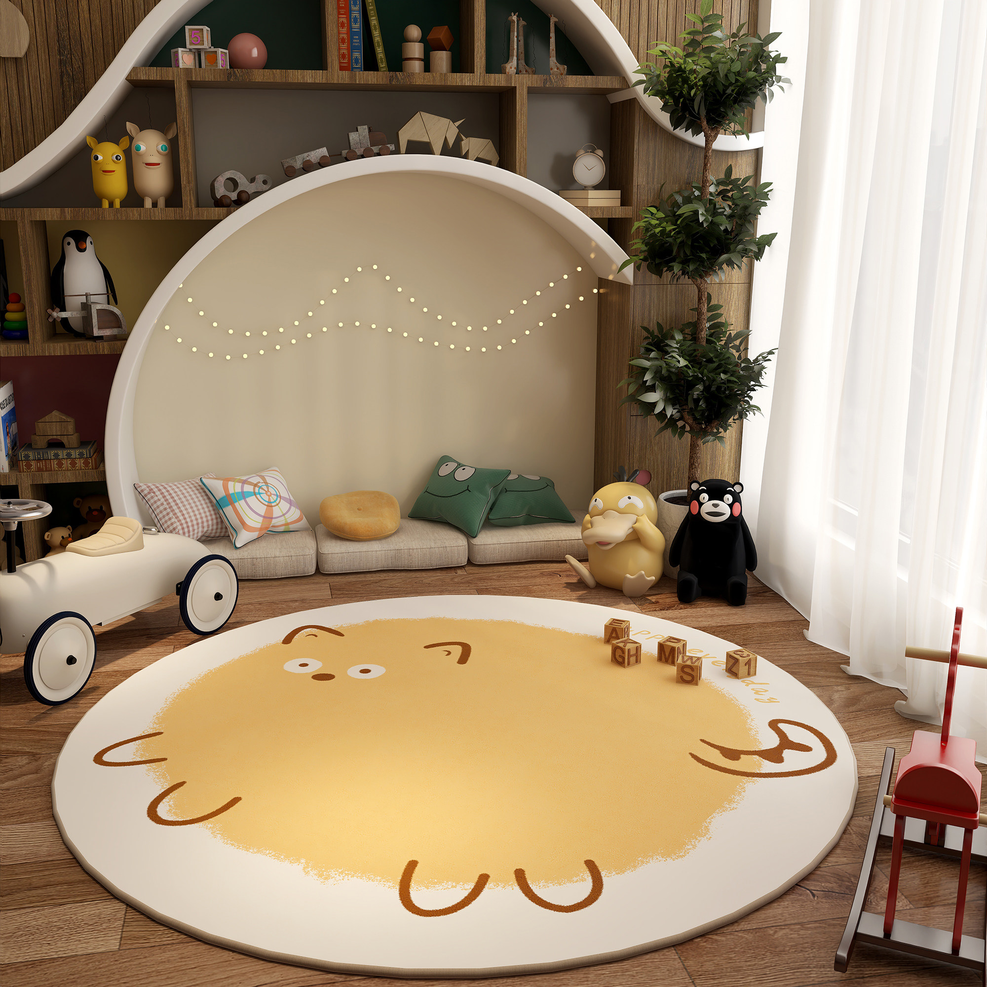 2025新款地毯儿童房圆形卧室床边毯客厅地垫可定制脚垫阅读区地垫,3C数码配件,USB多功能数码宝,淘宝优惠券,粉丝福利购,淘宝优惠卷