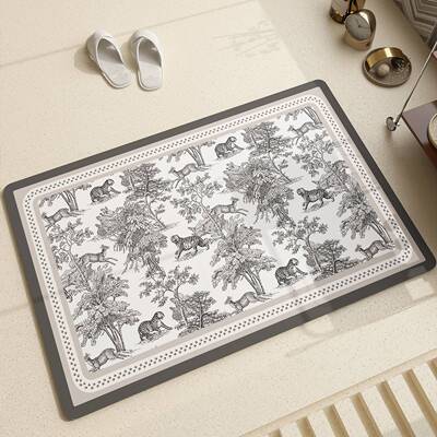 洗手间地垫矽藻泥浴室吸水凉垫厕所卫浴防滑家用化妆室门口速干脚