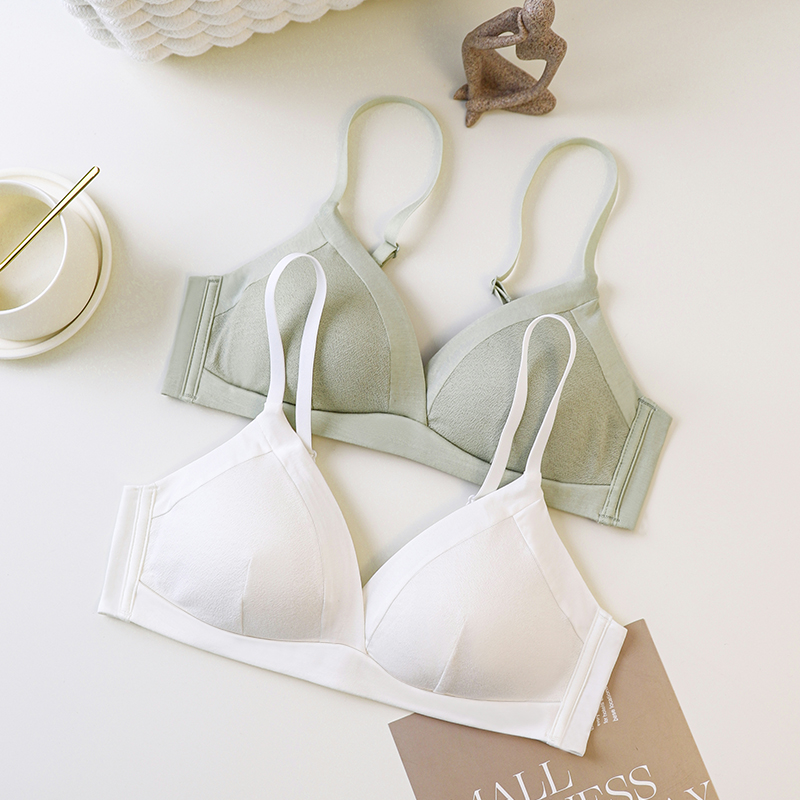 七绵棉质含蚕丝无钢圈法式亲肤