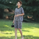 薄款 宽松时尚 棉绸睡衣女夏季 大码 短袖 可外穿人造棉家居服两件套装