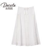 1011000T32Q0022 棉质国风高腰百褶半身裙 仙女小洋洋专享 新款
