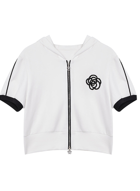 【仙女小洋洋专享】拉链玫瑰帽衫1011000T32T0015