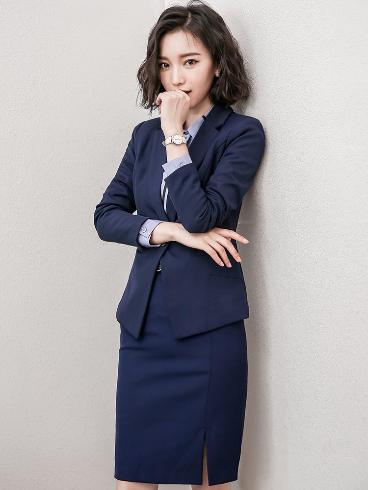 艾尚臣职业套装女套裙面试正装公务员西装酒店工作服工装气质西服