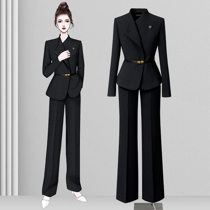 黑色西装套装女2026新款气质收腰时尚设计感高端经理职业装工作服