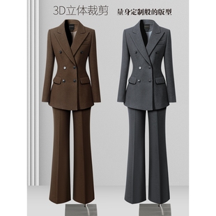 高级感西装女套装2025新款春秋气质收腰修身上班正装职业西服外套