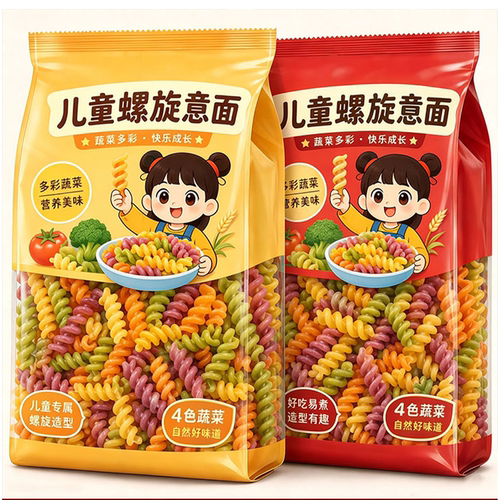 儿童果蔬螺旋意面无添加番茄肉酱官方旗舰店意大利面速食家用低脂