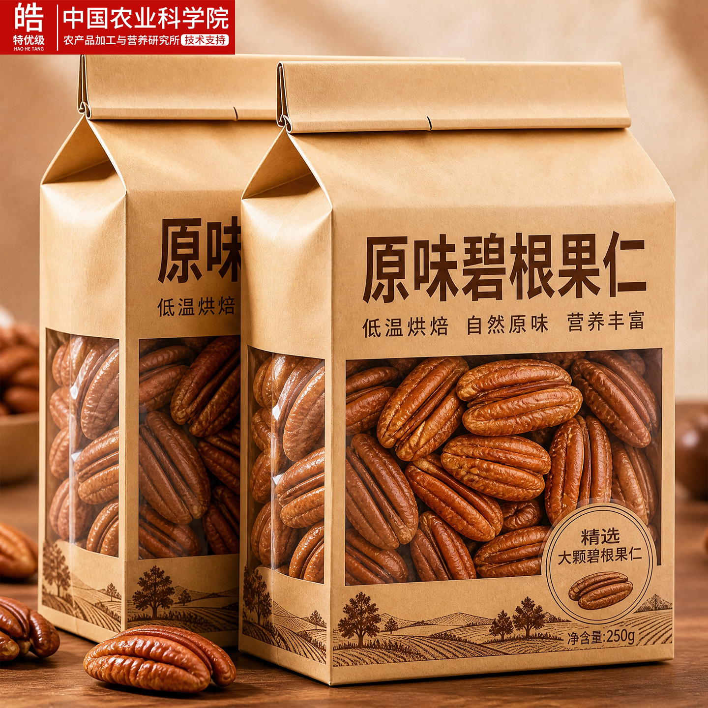 碧根果仁小包装原味罐装无添加烘焙正品官方旗舰店坚果仁零食无糖图片