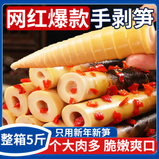 手剥嫩笋老汤香辣泡椒味开袋即食下饭新鲜笋干笋尖脆笋休闲零食