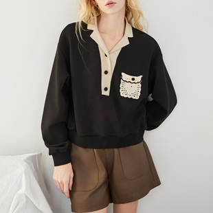 新款 Basic 女2025春装 百家好毛针织衫 学院风复古风毛衣外套 House